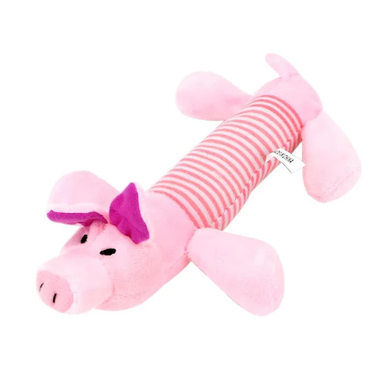 Furvio™ Pet Dogs, Cats, Plush Cartoon Embroidery, Bite Resistant and Stress Relieving, Ducks, Pigs, Elephants, Cute Vocalizations Toys