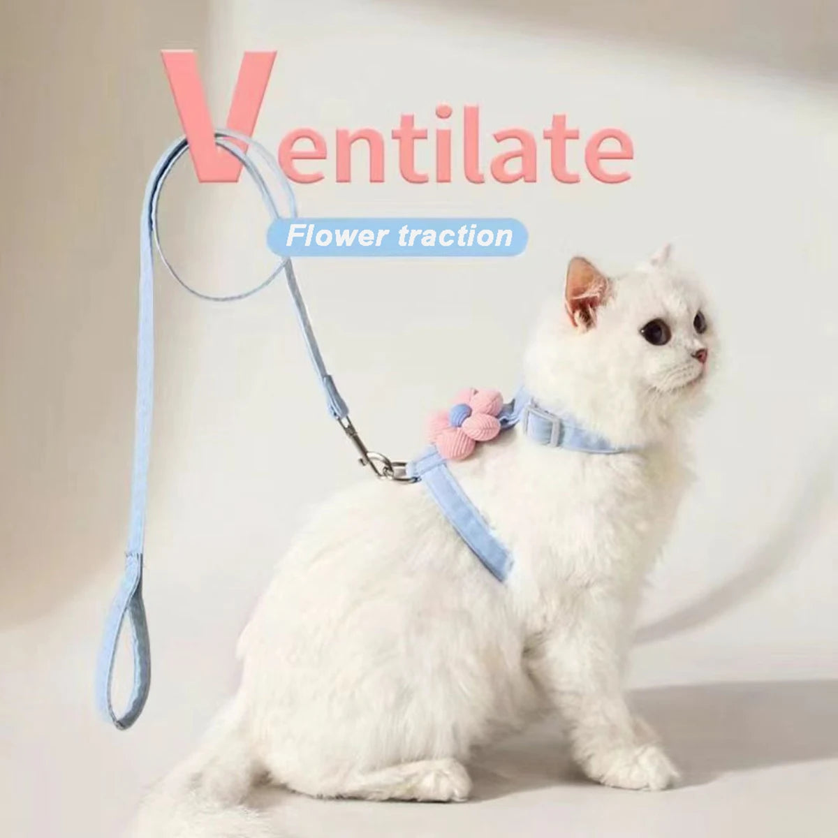 Furvio™ Cat Harness and Leash Sets Adjustable Dog Harness for Small Dog Leash Breashable Pet Harness Out Walking Dog Strap Cat Accessory