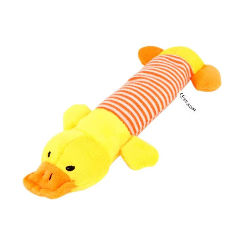 Furvio™ Pet Dogs, Cats, Plush Cartoon Embroidery, Bite Resistant and Stress Relieving, Ducks, Pigs, Elephants, Cute Vocalizations Toys