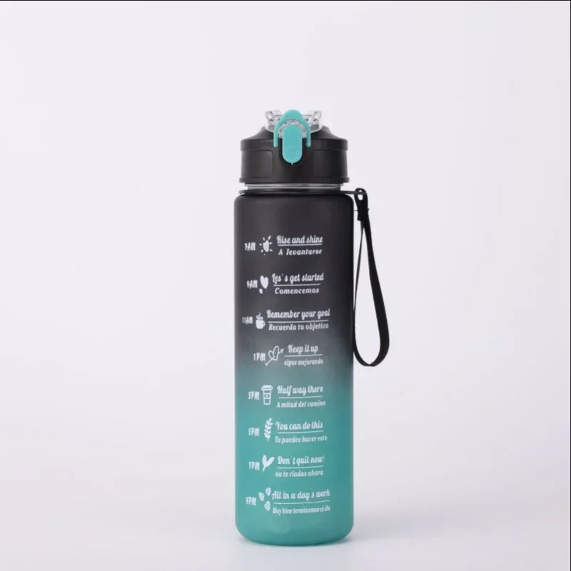 Furvio™Sports Water Bottle with Time-Tracking Straw Leak Proof Locking Flip Cover for Easy Carry Ideal for Outdoor Adventures