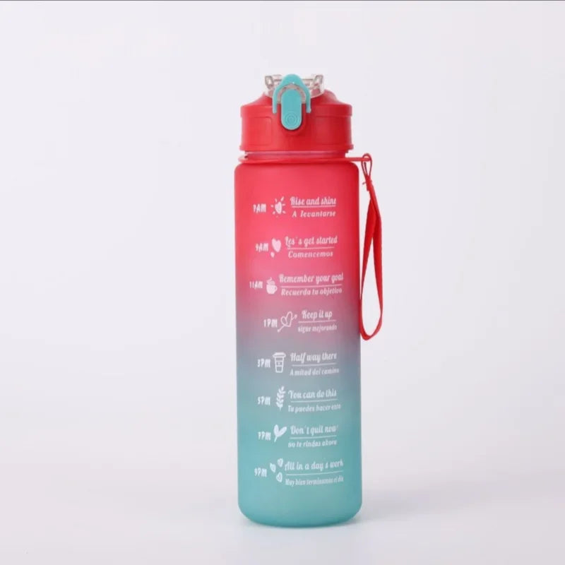Furvio™Sports Water Bottle with Time-Tracking Straw Leak Proof Locking Flip Cover for Easy Carry Ideal for Outdoor Adventures