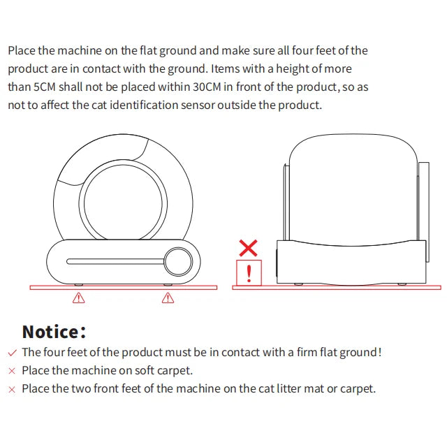 Furvio™Smart Cat Litter Box Fully Automatic Large Capacity Cat Litter Box Semi-enclosed Smart Cat Toilet APP Remote Control