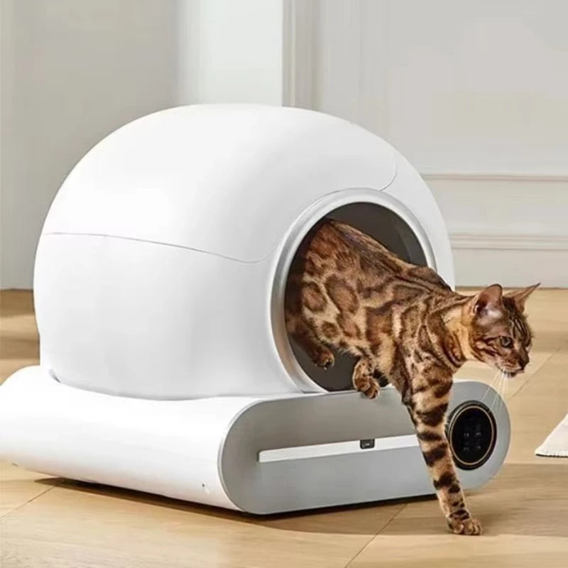 Furvio™Smart Cat Litter Box Fully Automatic Large Capacity Cat Litter Box Semi-enclosed Smart Cat Toilet APP Remote Control