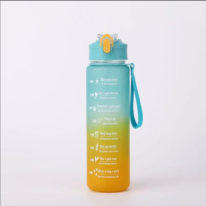 Furvio™Sports Water Bottle with Time-Tracking Straw Leak Proof Locking Flip Cover for Easy Carry Ideal for Outdoor Adventures