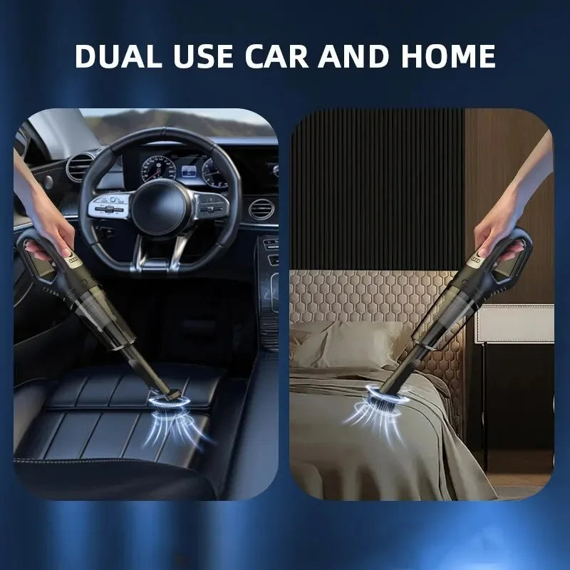 Furvio™120W Portable Car Vacuum Cleaner USB Charging Handheld Cordless Vacuum Cleaner Powerful Suction for Auto/Home/Office/Pet Hair