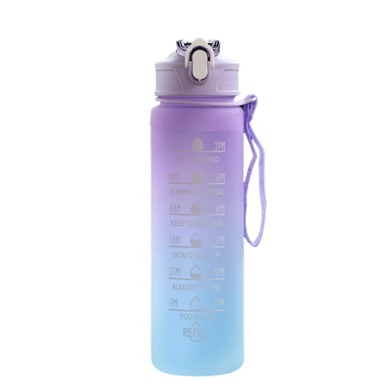 Furvio™Sports Water Bottle with Time-Tracking Straw Leak Proof Locking Flip Cover for Easy Carry Ideal for Outdoor Adventures