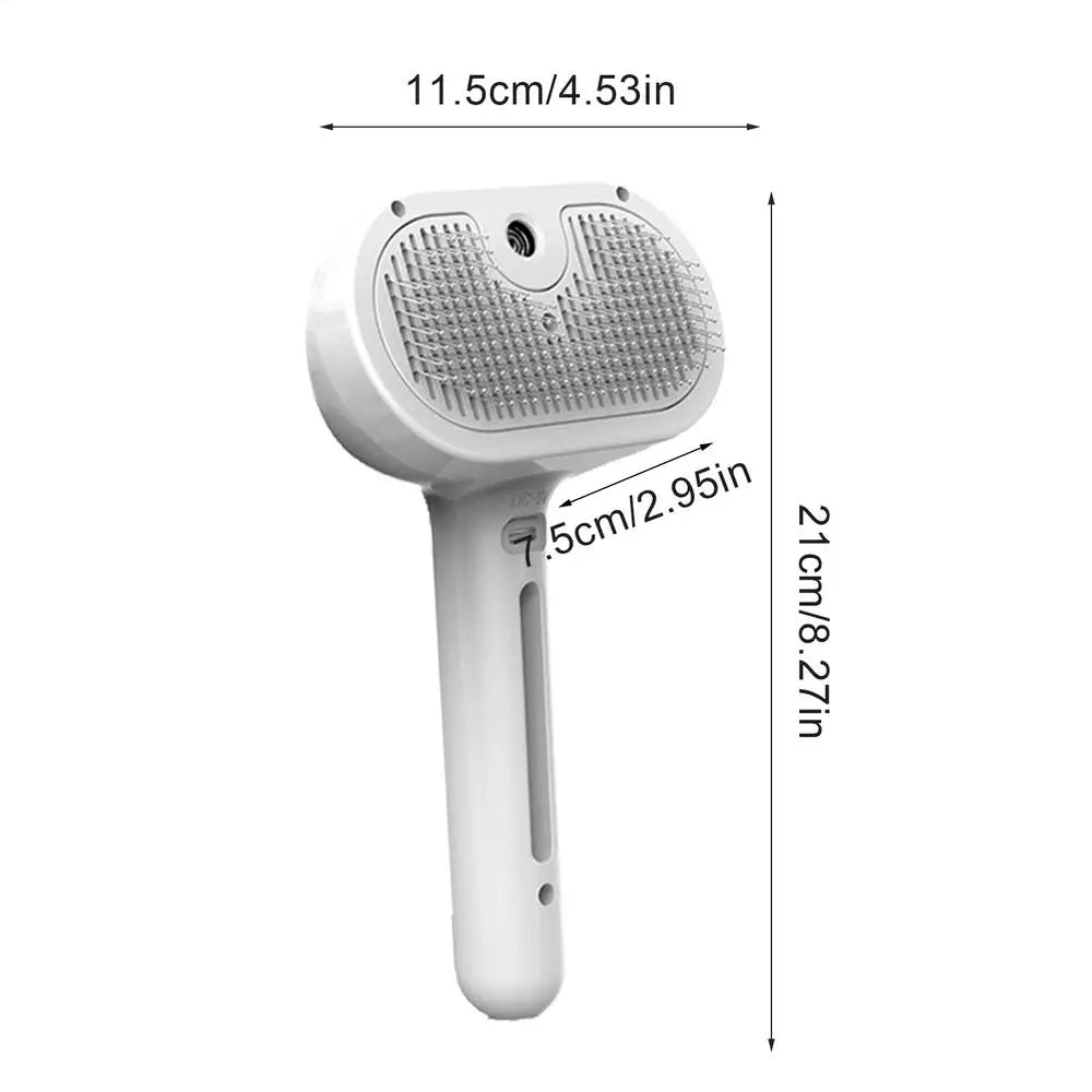 Furvio™  3-in-1 Pet Grooming Brush – Steam Spray, Hair Removal & Dematting Tool for Cats & Dogs