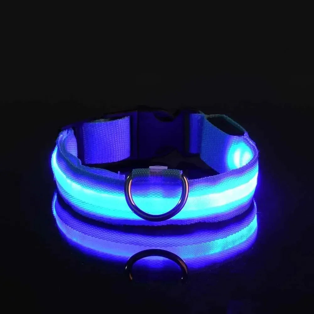 Furvio™Light Up LED Pet Dog Collar Safety Night Walking Flashing Glow In The Dark LED Pet Dog Battery Collar Small Medium Large Dog