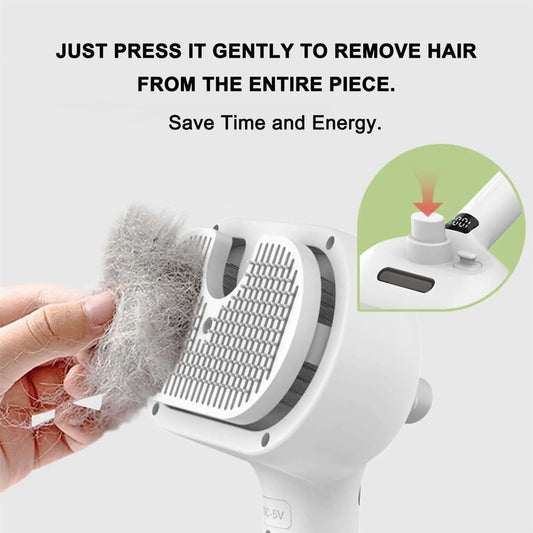 Furvio™  3-in-1 Pet Grooming Brush – Steam Spray, Hair Removal & Dematting Tool for Cats & Dogs