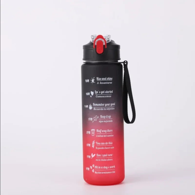 Furvio™Sports Water Bottle with Time-Tracking Straw Leak Proof Locking Flip Cover for Easy Carry Ideal for Outdoor Adventures