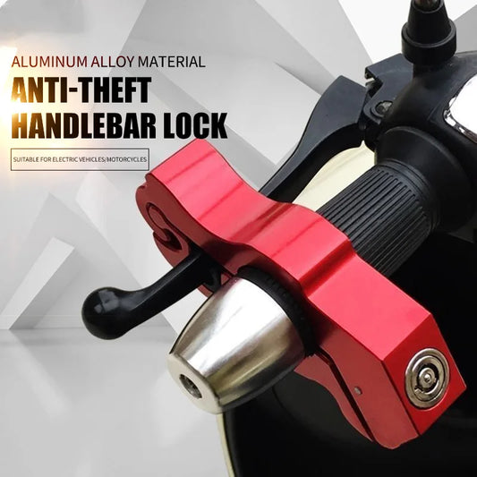 Furvio™Motorcycle Handlebar Lock Handlebar Brake Handle Solid Lock Imitating Steal Lock Pull Rod ATV Dirt Street Bikes Anti Theft