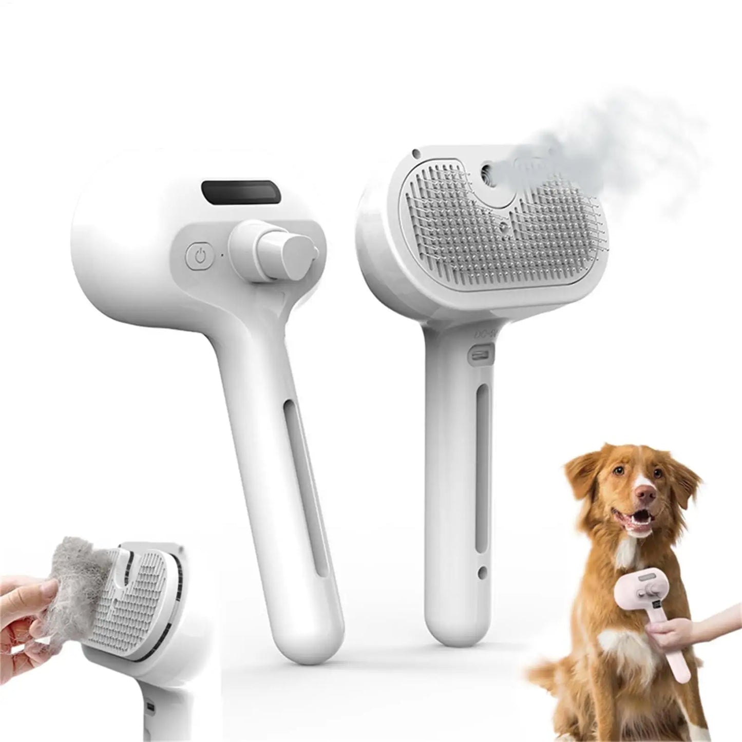 Furvio™  3-in-1 Pet Grooming Brush – Steam Spray, Hair Removal & Dematting Tool for Cats & Dogs