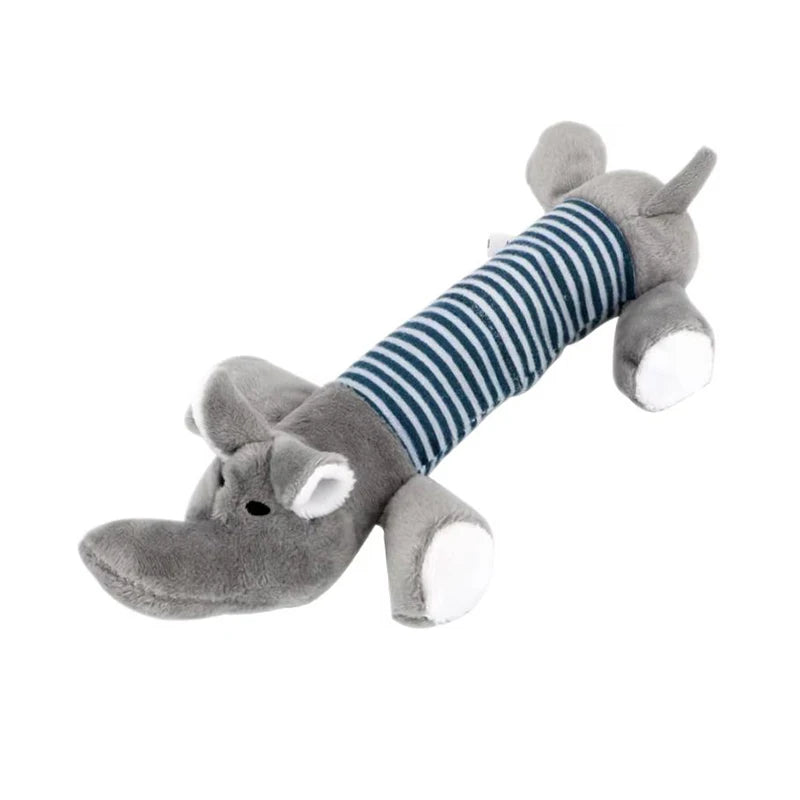 Furvio™ Pet Dogs, Cats, Plush Cartoon Embroidery, Bite Resistant and Stress Relieving, Ducks, Pigs, Elephants, Cute Vocalizations Toys