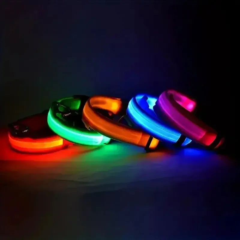 Furvio™Light Up LED Pet Dog Collar Safety Night Walking Flashing Glow In The Dark LED Pet Dog Battery Collar Small Medium Large Dog