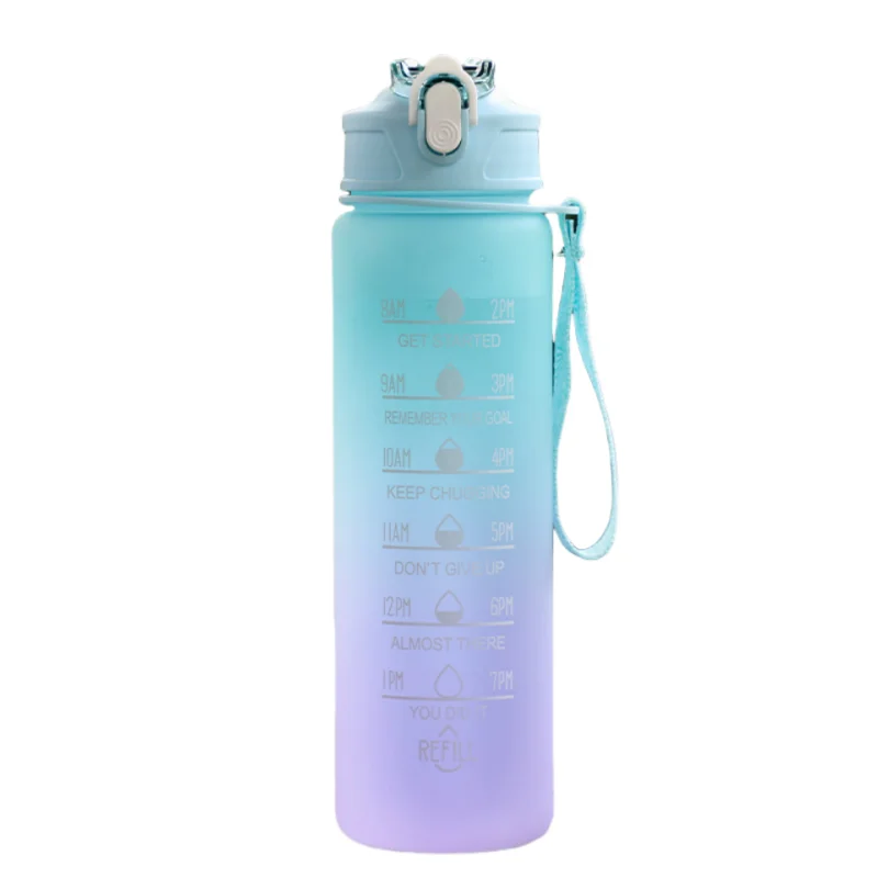 Furvio™Sports Water Bottle with Time-Tracking Straw Leak Proof Locking Flip Cover for Easy Carry Ideal for Outdoor Adventures