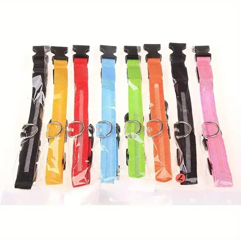 Furvio™Light Up LED Pet Dog Collar Safety Night Walking Flashing Glow In The Dark LED Pet Dog Battery Collar Small Medium Large Dog